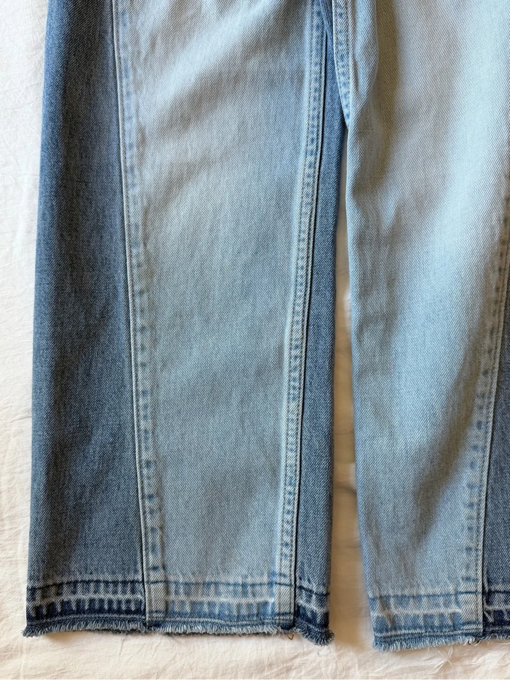 GapKids Girls Low Stride Wide Leg Jeans Size 6 Raw Hem